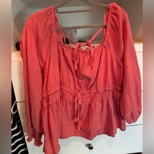 Coral Long Sleeve Top